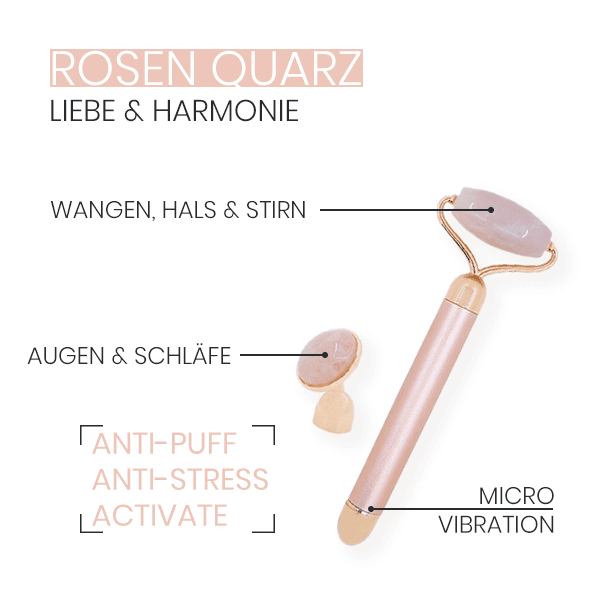 Rosenquarz Gua Sha & Beauty Roller Set - Beauty Kit - Ansicht 5