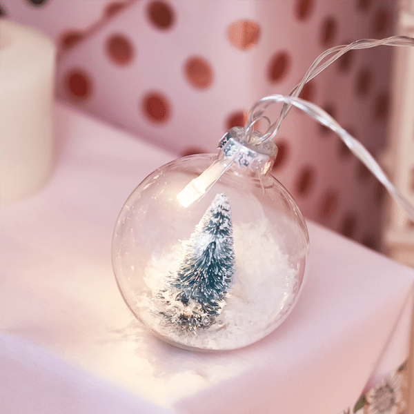 White Christmas Globe Lichterkette