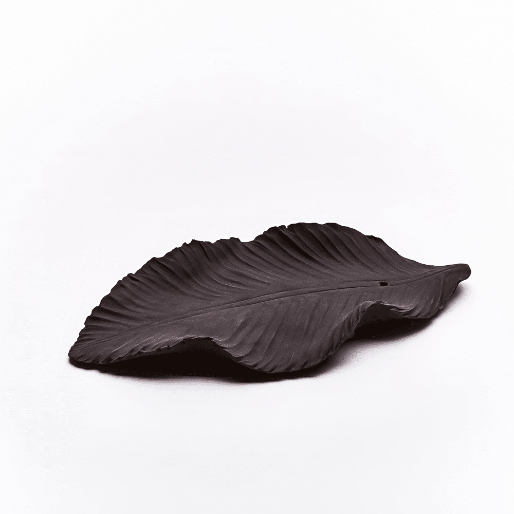 anoq_leaf_dark_1 Black Leaf - Incense Holder - Ansicht 2