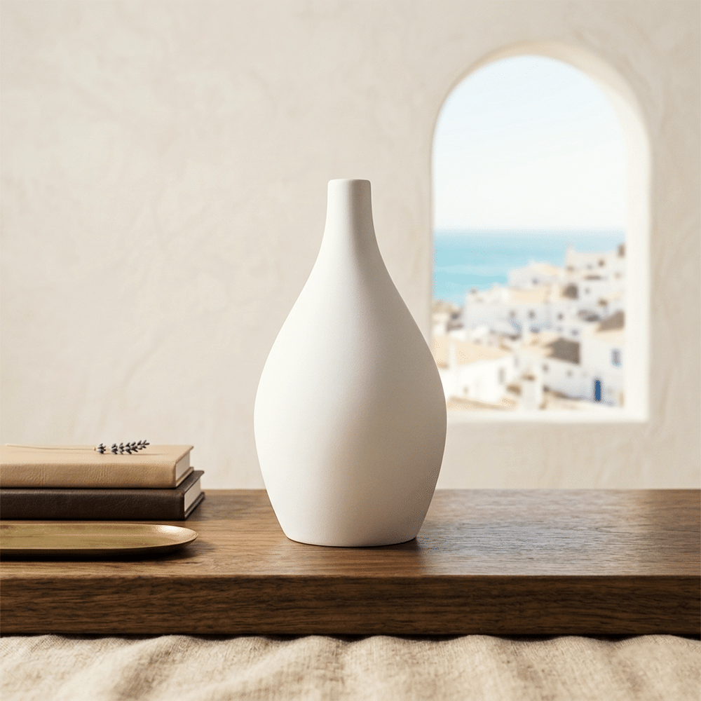 malmo_vase_white_71 Malmo Vase White - Keramik Dekovase - Ansicht 1