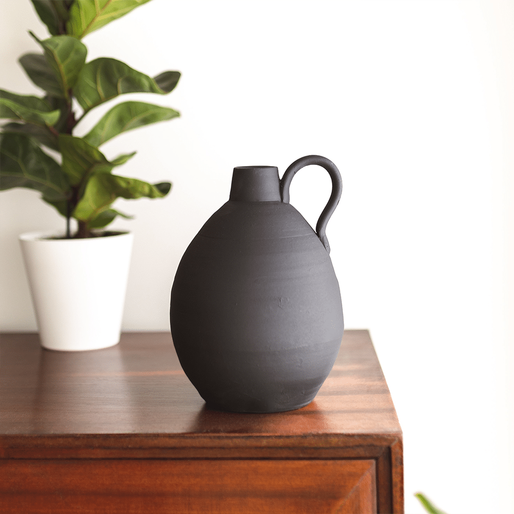 Pescara Vase Black - Keramik Dekovase - Ansicht 2