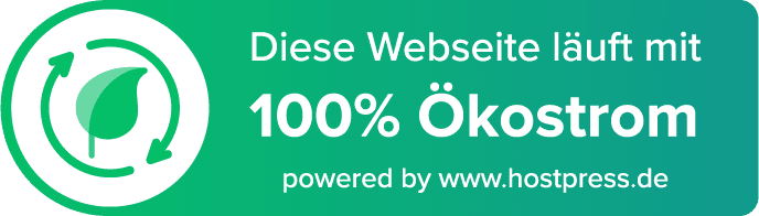 5ive-Shop.com wird mit 100% Ökostrom betrieben 100% Ökostrom Siegel